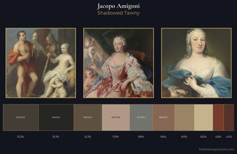 Jacopo Amigoni Palette 3 - Shadowed Tawny