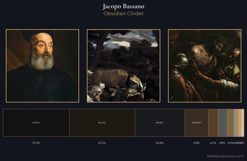 Jacopo Bassano Palette 7 - Obsidian Cinder