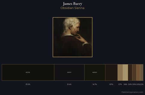James Barry Palette 6 - Obsidian Sienna