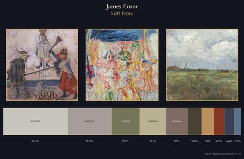 James Ensor Palette 4 - Soft Ivory