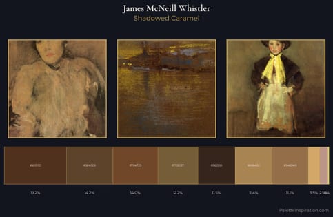 James McNeill Whistler Palette 13 - Shadowed Caramel
