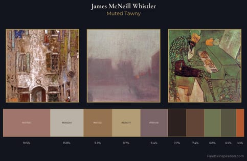 James McNeill Whistler Palette 14 - Muted Tawny