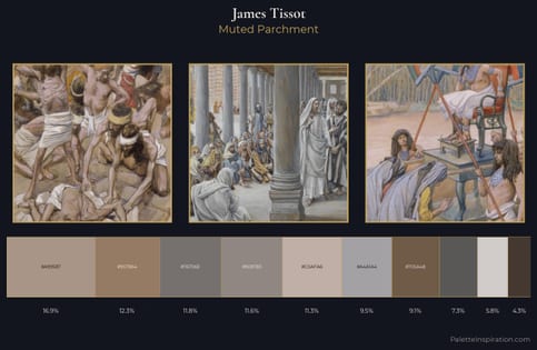 James Tissot Palette 4 - Muted Parchment