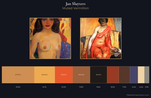 Jan Sluyters Palette 4 - Muted Vermillion