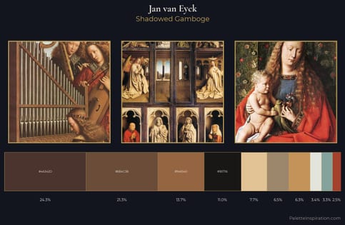 Jan van Eyck Palette 1 - Shadowed Gamboge