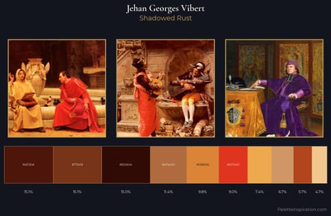 Jehan Georges Vibert Palette 3 - Shadowed Rust