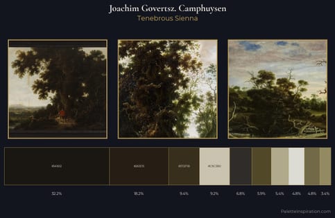 Joachim Govertsz. Camphuysen Palette 4 - Tenebrous Sienna