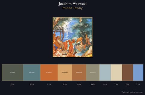 Joachim Wtewael Palette 1 - Muted Tawny