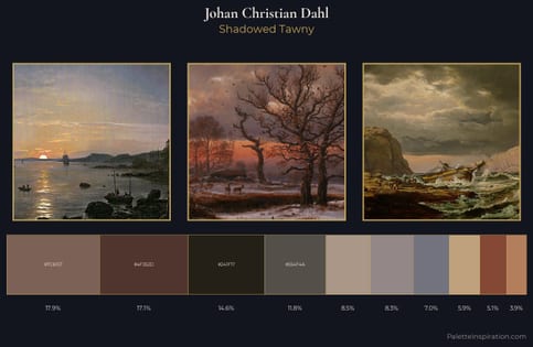 Johan Christian Dahl Palette 4 - Shadowed Tawny
