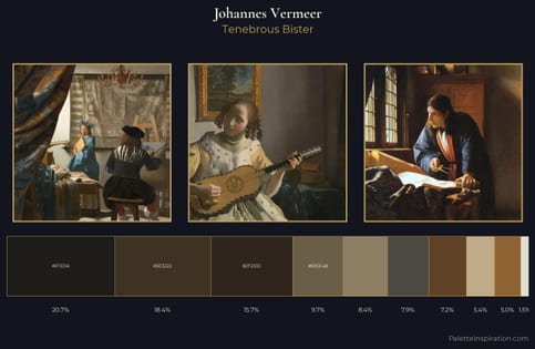 Johannes Vermeer Palette 4 - Tenebrous Bister