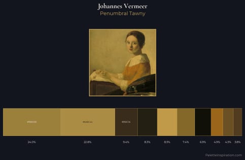 Johannes Vermeer Palette 8 - Penumbral Tawny