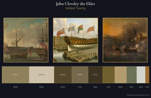 John Cleveley the Elder Palette 5 - Veiled Tawny