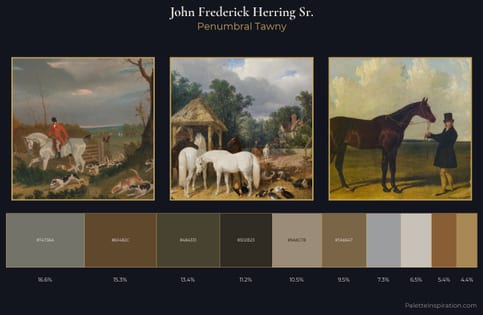 John Frederick Herring Sr. Palette 6 - Penumbral Tawny