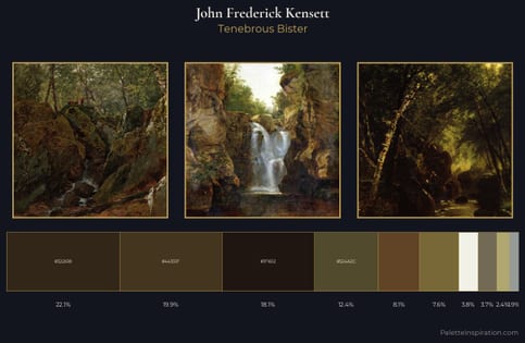 John Frederick Kensett Palette 8 - Tenebrous Bister