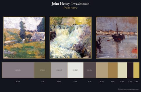 John Henry Twachtman Palette 9 - Pale Ivory