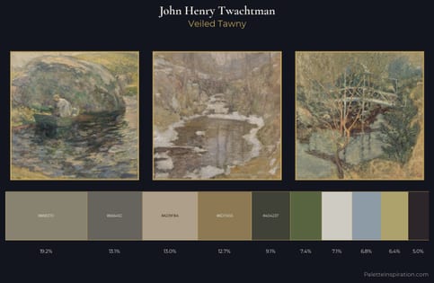 John Henry Twachtman Palette 13 - Veiled Tawny