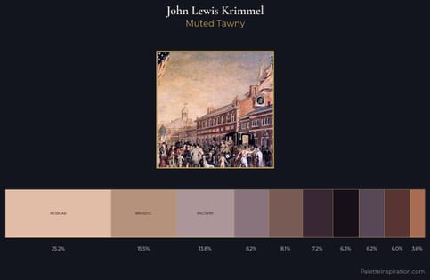 John Lewis Krimmel Palette 6 - Muted Tawny