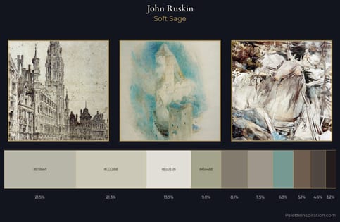 John Ruskin Palette 2 - Soft Sage