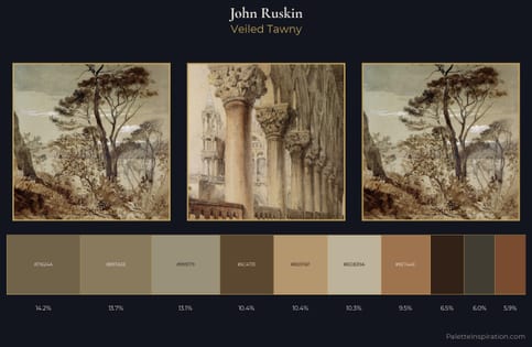 John Ruskin Palette 7 - Veiled Tawny