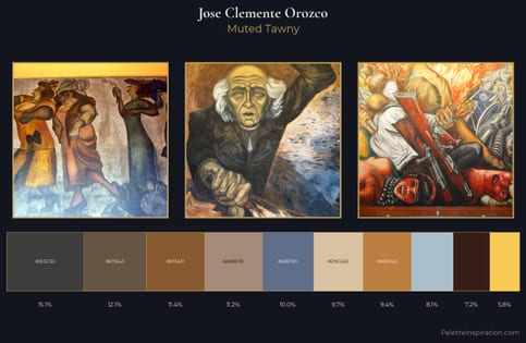 Jose Clemente Orozco Palette 1 - Muted Tawny
