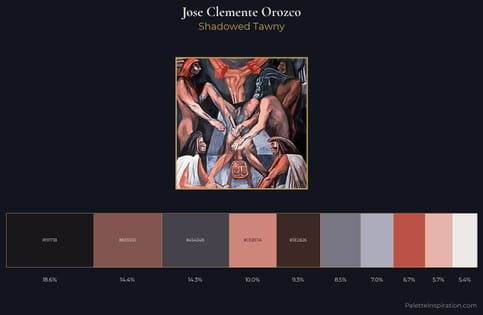 Jose Clemente Orozco Palette 3 - Shadowed Tawny