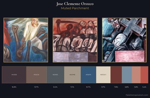 Jose Clemente Orozco Palette 4 - Muted Parchment