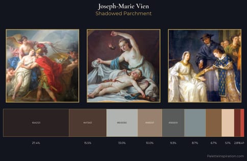 Joseph-Marie Vien Palette 3 - Shadowed Parchment