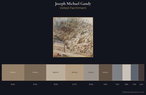 Joseph Michael Gandy Palette 1 - Veiled Parchment