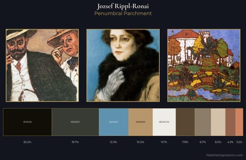 Jozsef Rippl-Ronai Palette 2 - Penumbral Parchment