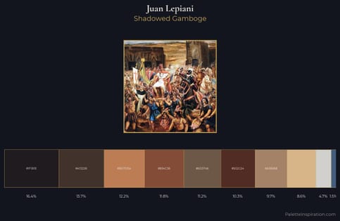 Juan Lepiani Palette 4 - Shadowed Gamboge