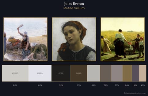 Jules Breton Palette 1 - Muted Vellum