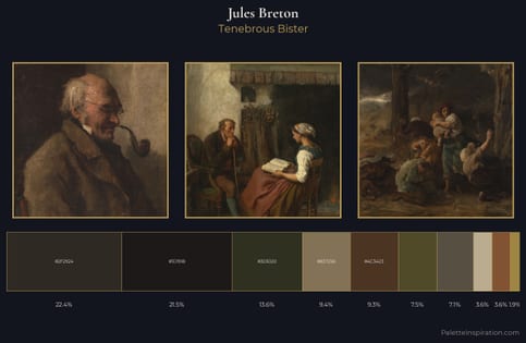 Jules Breton Palette 14 - Tenebrous Bister