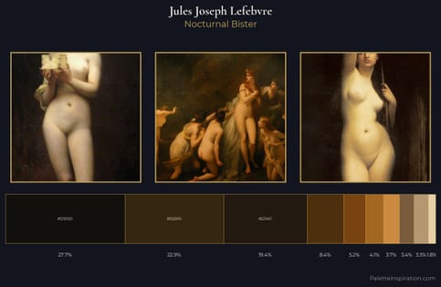 Jules Joseph Lefebvre Palette 5 - Nocturnal Bister