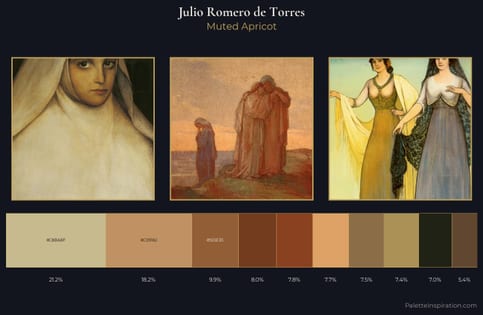 Julio Romero de Torres Palette 4 - Muted Apricot