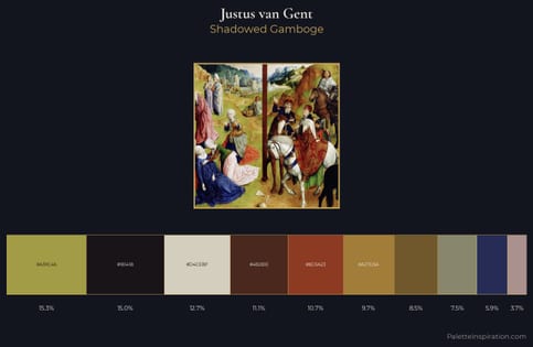 Justus van Gent Palette 7 - Shadowed Gamboge