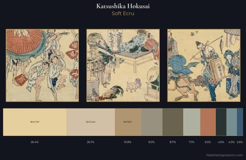 Katsushika Hokusai Palette 5 - Soft Ecru
