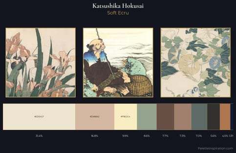 Katsushika Hokusai Palette 8 - Soft Ecru