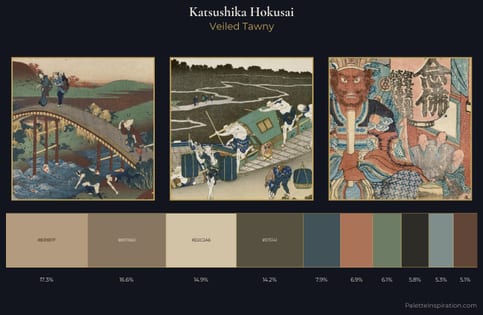 Katsushika Hokusai Palette 14 - Veiled Tawny