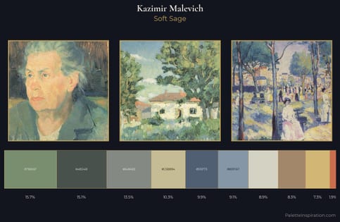 Kazimir Malevich Palette 4 - Soft Sage