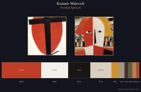 Kazimir Malevich Palette 9 - Muted Apricot