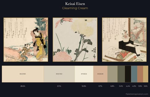 Keisai Eisen Palette 1 - Gleaming Cream