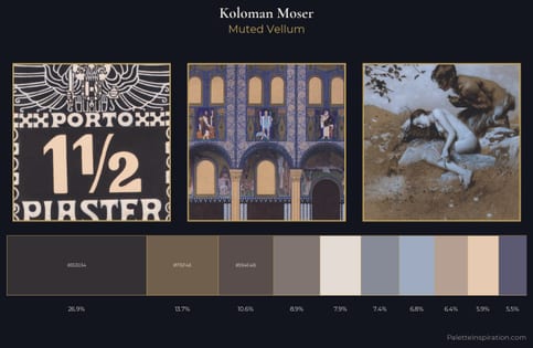 Koloman Moser Palette 9 - Muted Vellum