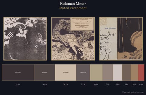 Koloman Moser Palette 11 - Muted Parchment