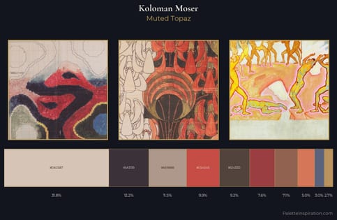 Koloman Moser Palette 12 - Muted Topaz