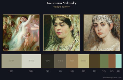 Konstantin Makovsky Palette 4 - Veiled Tawny