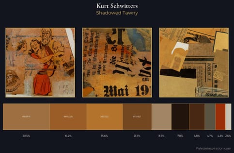 Kurt Schwitters Palette 6 - Shadowed Tawny