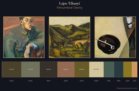Lajos Tihanyi Palette 4 - Penumbral Tawny