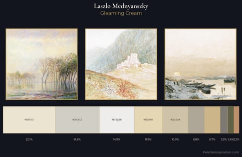 Laszlo Mednyanszky Palette 1 - Gleaming Cream