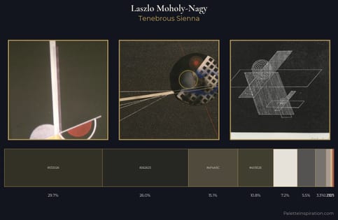 Laszlo Moholy-Nagy Palette 7 - Tenebrous Sienna