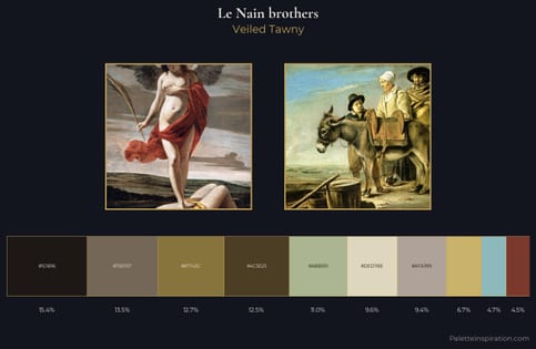 Le Nain brothers Palette 1 - Veiled Tawny